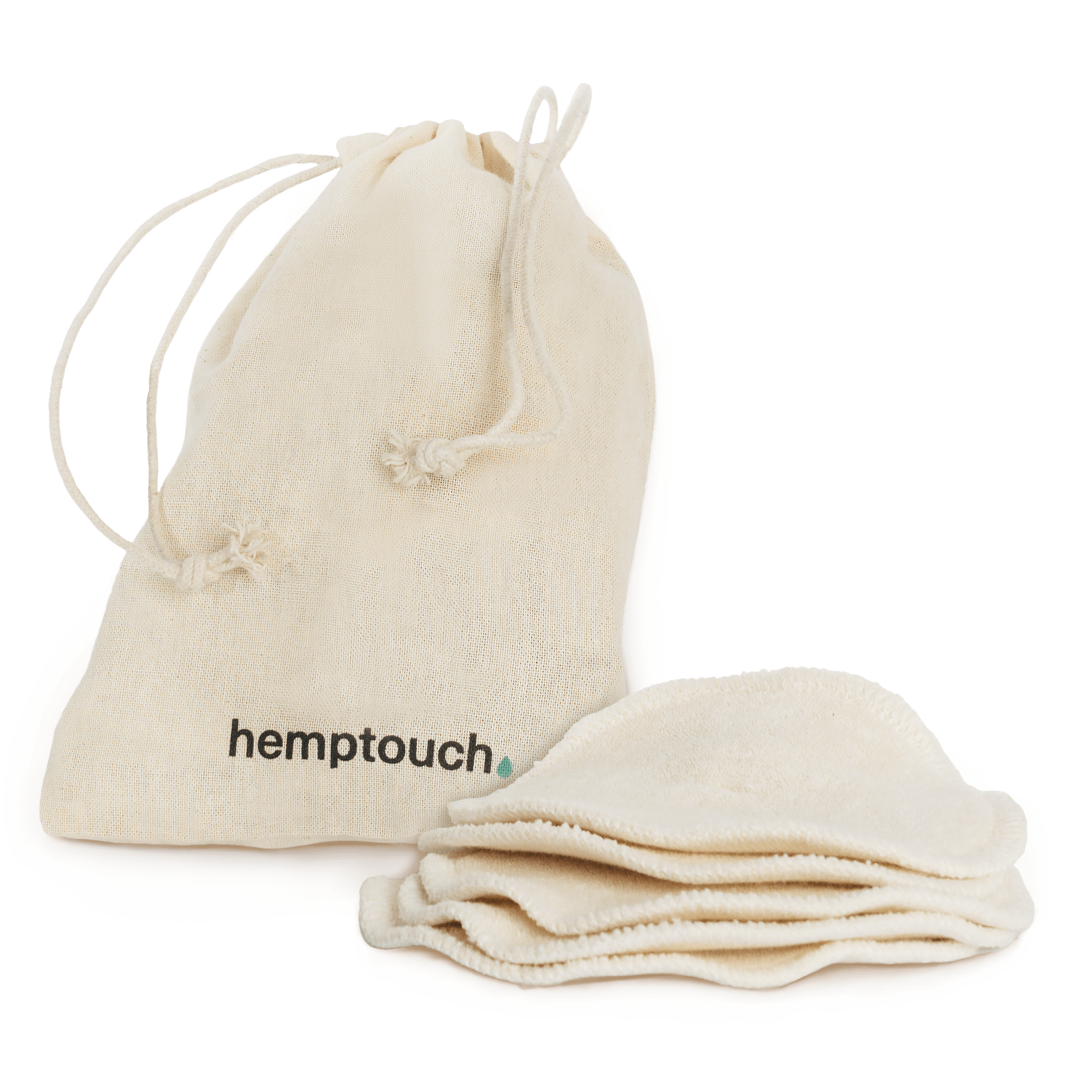 Hemptouch Reusable cotton pads + laudry bag 5.00 Stuks
