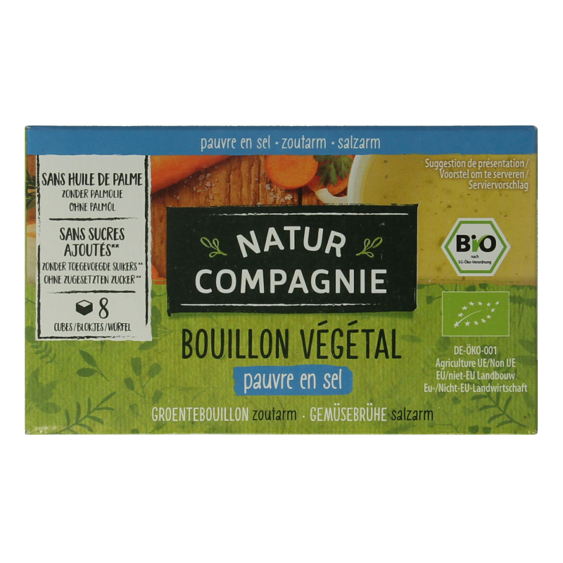 Natur Compagnie Groentebouillon zonder zout bio 68 Gram