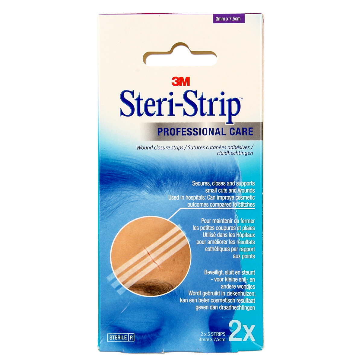 3M Steristrips 3mm x 75mm 2x5 strips 2.00 Stuks