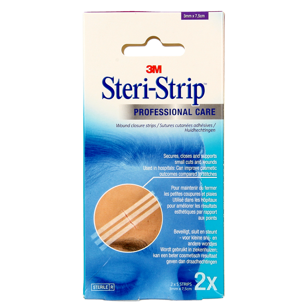 3M Steristrips 3mm x 75mm 2x5 strips 2.00 Stuks
