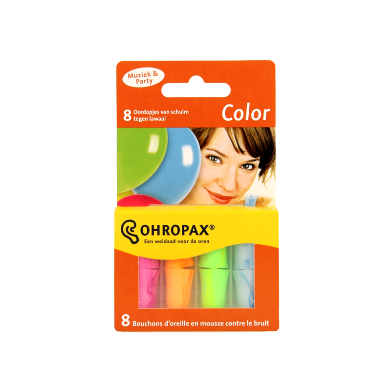 Ohropax Oordopjes geluiddempend color 8 Stuks