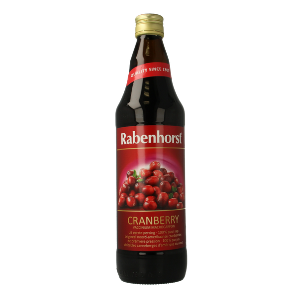 Rabenhorst Cranberrysap puur bio 750 Milliliter