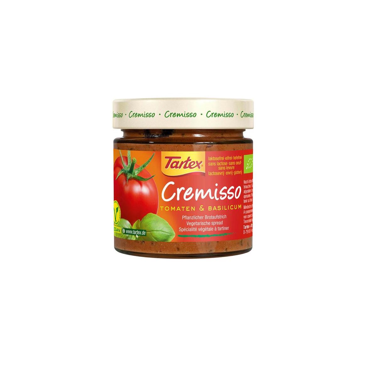 Tartex Cremisso tomaat basilicum bio 180 Gram
