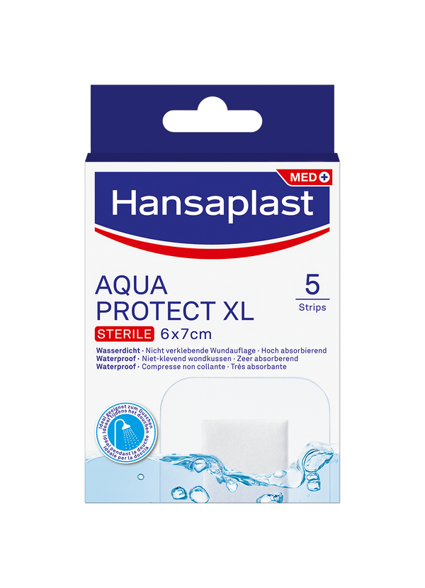 Hansaplast Aqua protect antibacterieel XL 5.00 Stuks