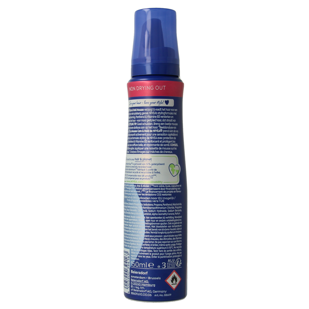 Nivea Care & hold styling mousse extra strong 150.00 Milliliter