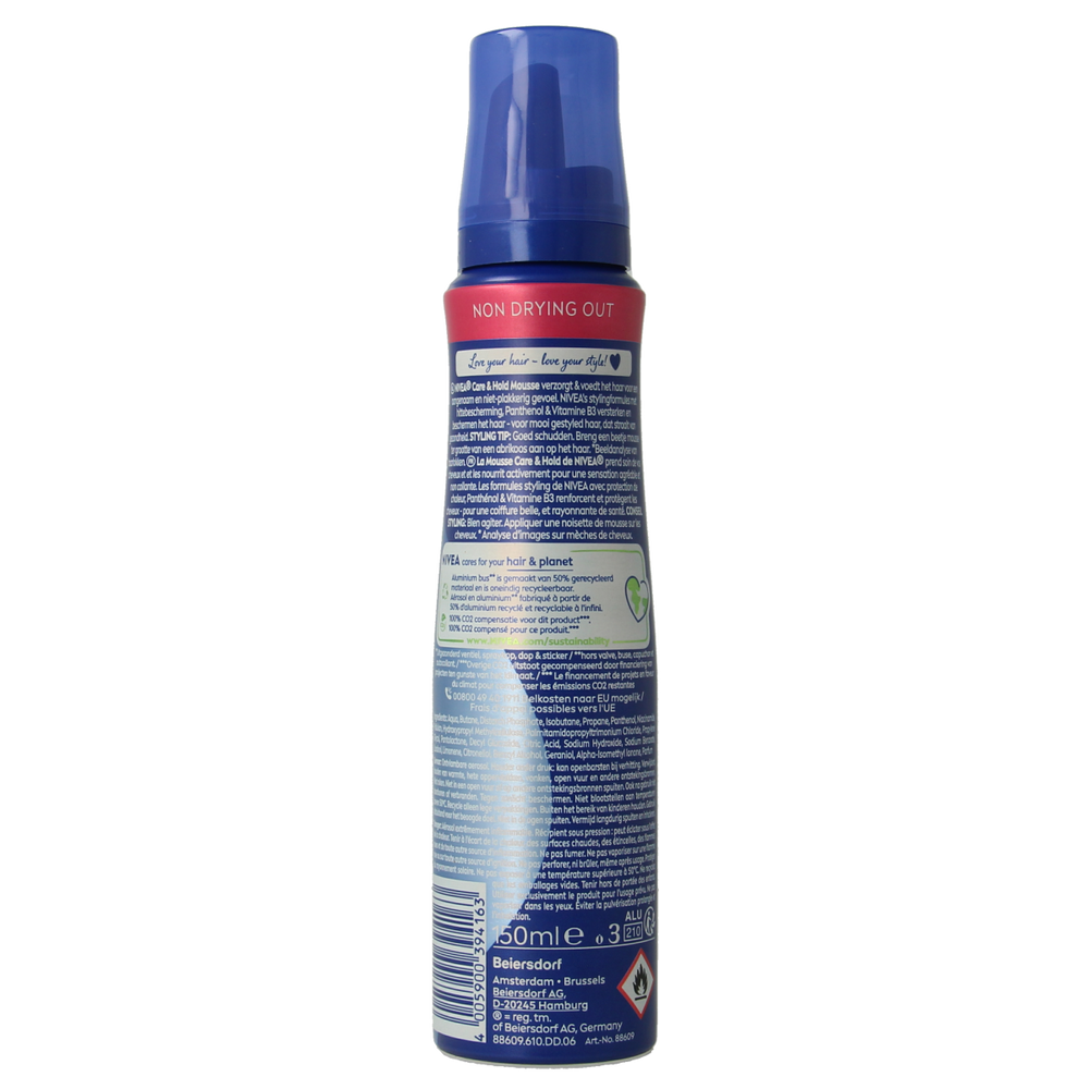 Nivea Care & hold styling mousse extra strong 150.00 Milliliter