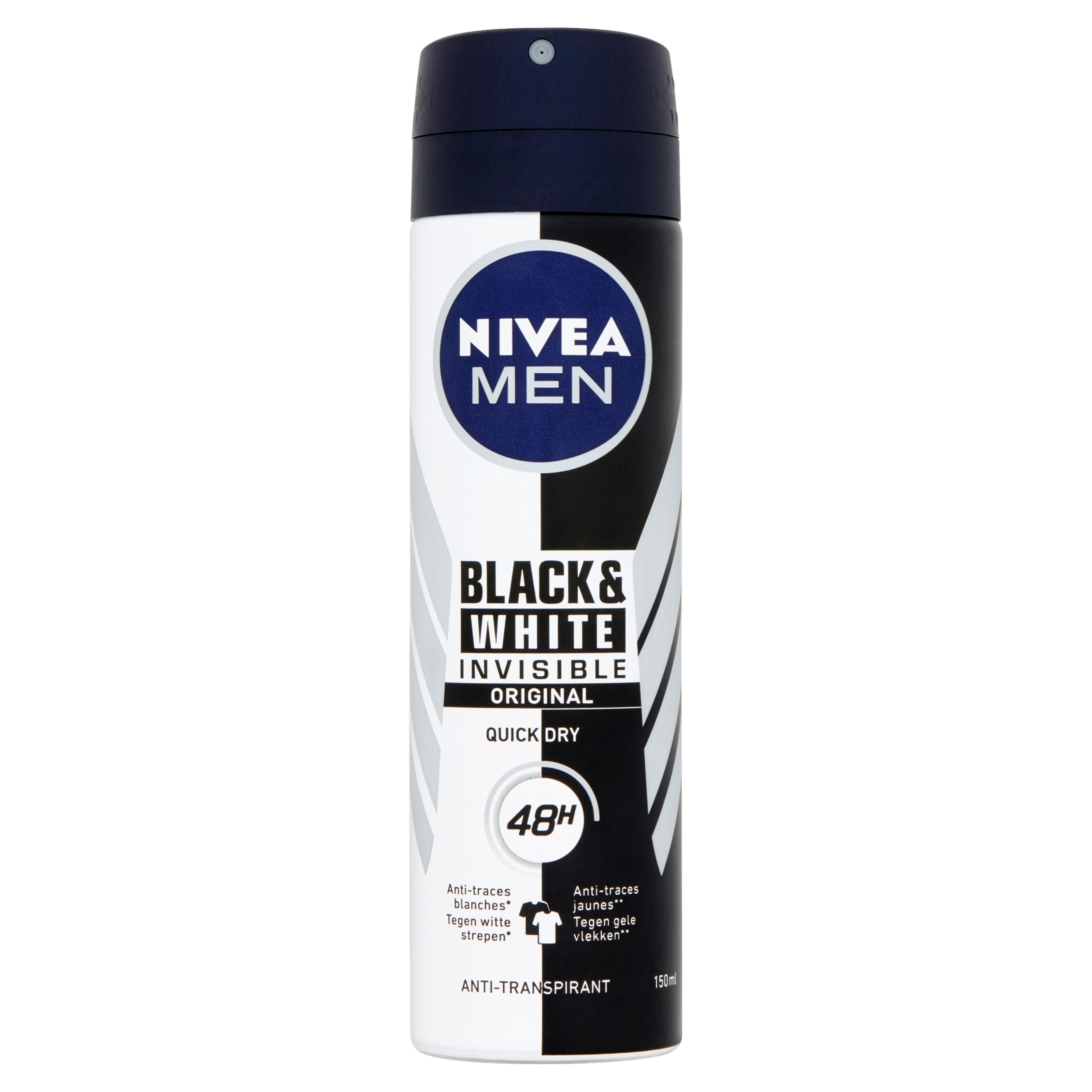 Nivea Men deodorant spray invisible black & white 150 Milliliter