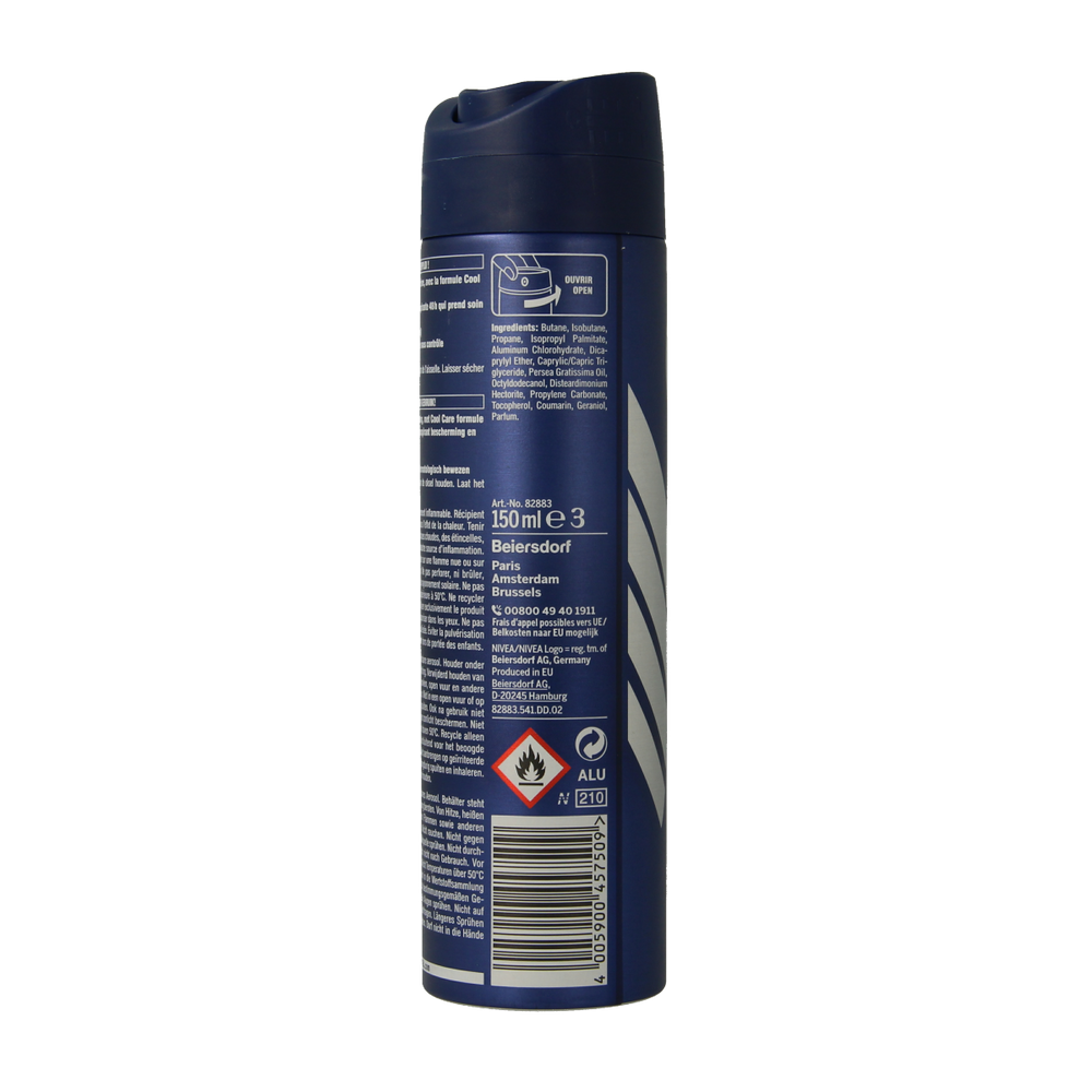 Nivea Men deodorant spray cool kick 150.00 Milliliter