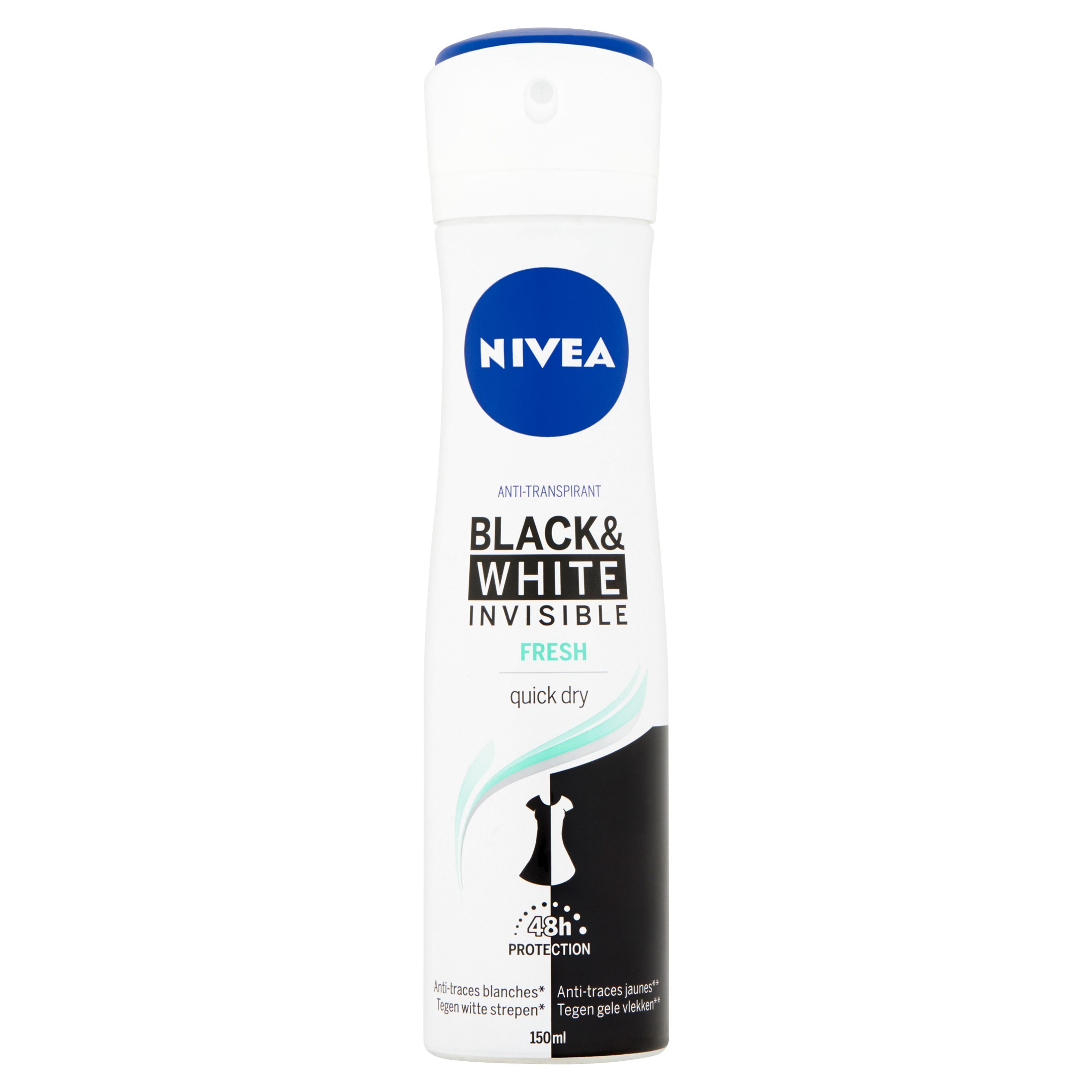 Nivea Deodorant spray invisible black & white fresh 150 Milliliter
