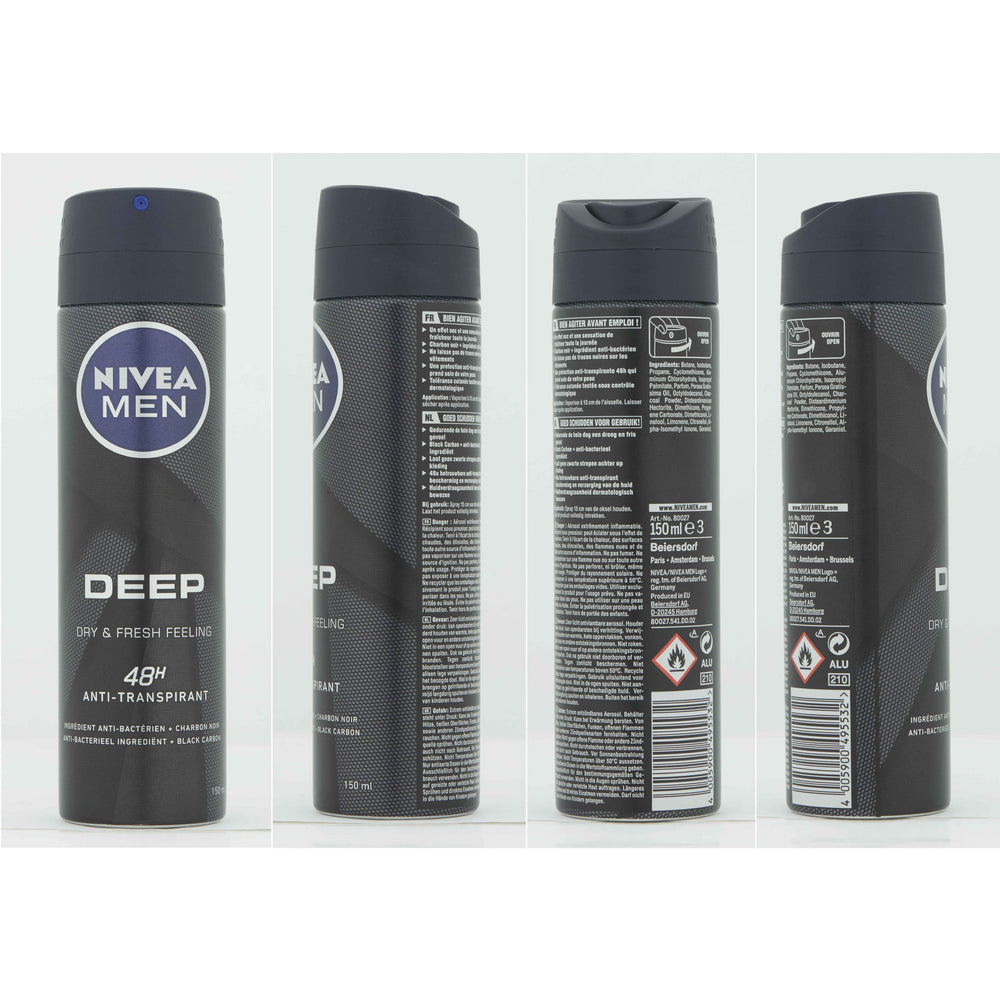 Nivea Men deodorant deep spray 150.00 Milliliter