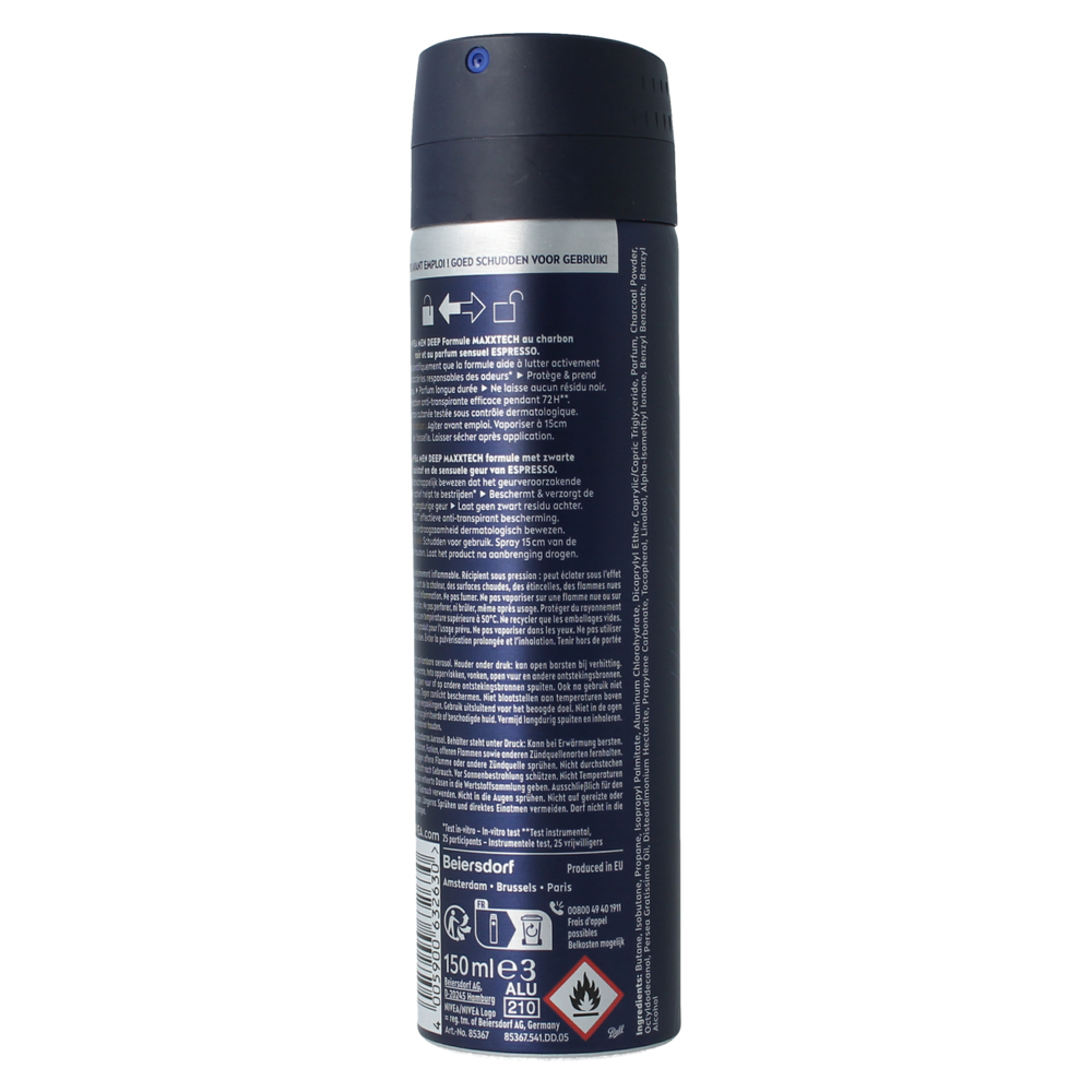 Nivea Men deodorant deep espresso spray 150.00 Milliliter