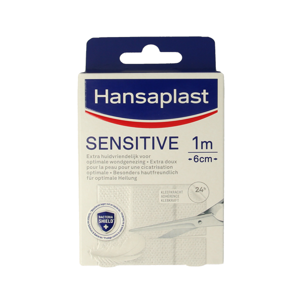 Hansaplast Sensitive 1m x 6cm 1.00 Stuks