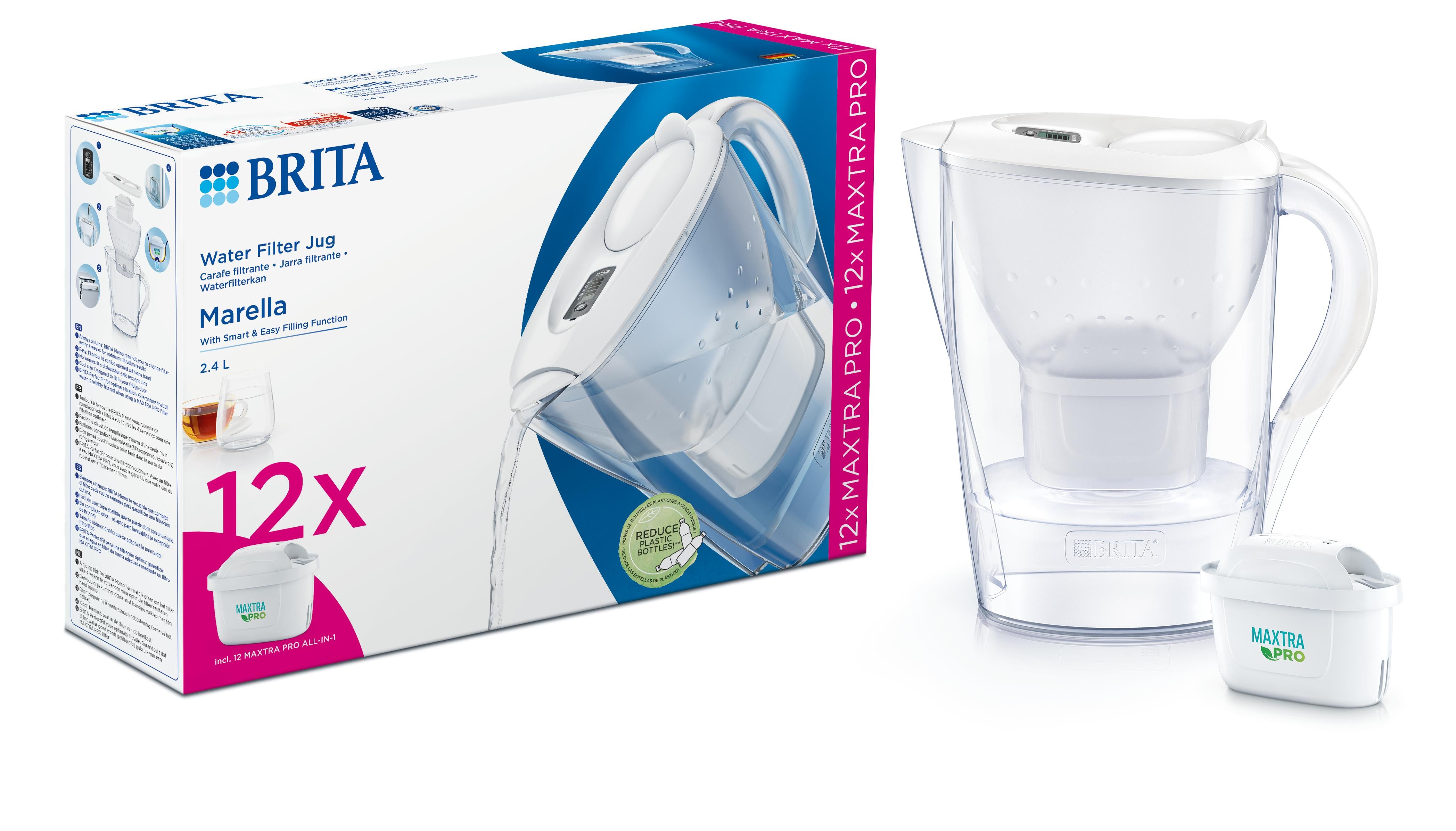 Brita Marella cool white + 12 maxtra pro all-in-1 1 Set