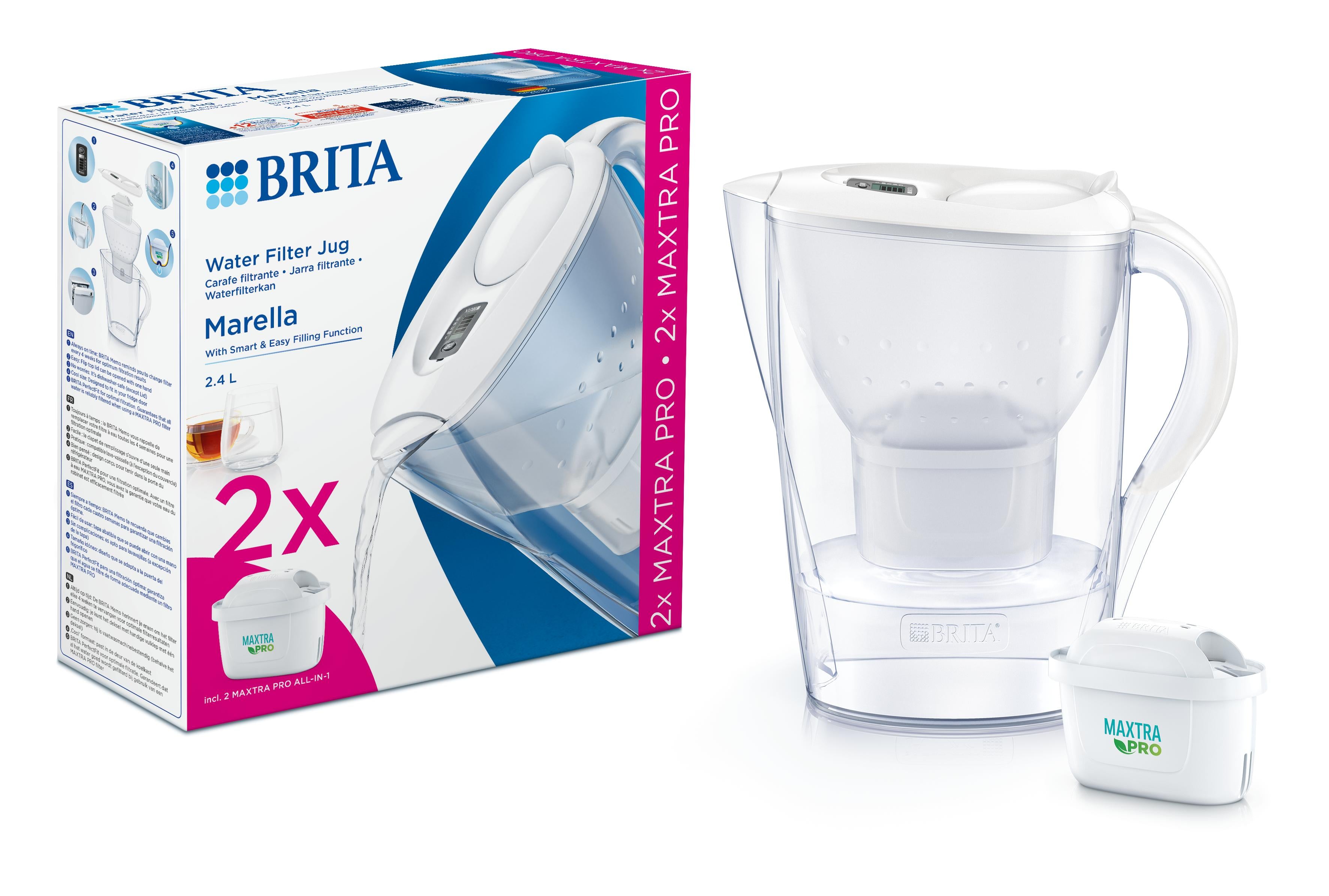 Brita Waterfilterbundel Marella Cool white + 2 MAXTRA 3.00 Stuks
