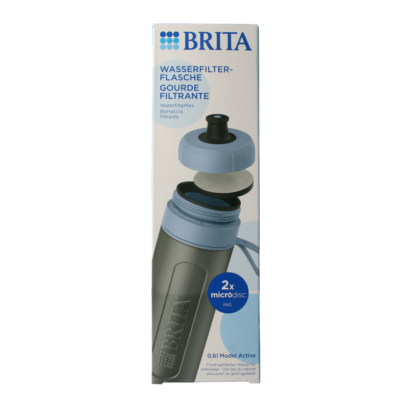 Brita Waterfles active donkerblauw 1 Stuks