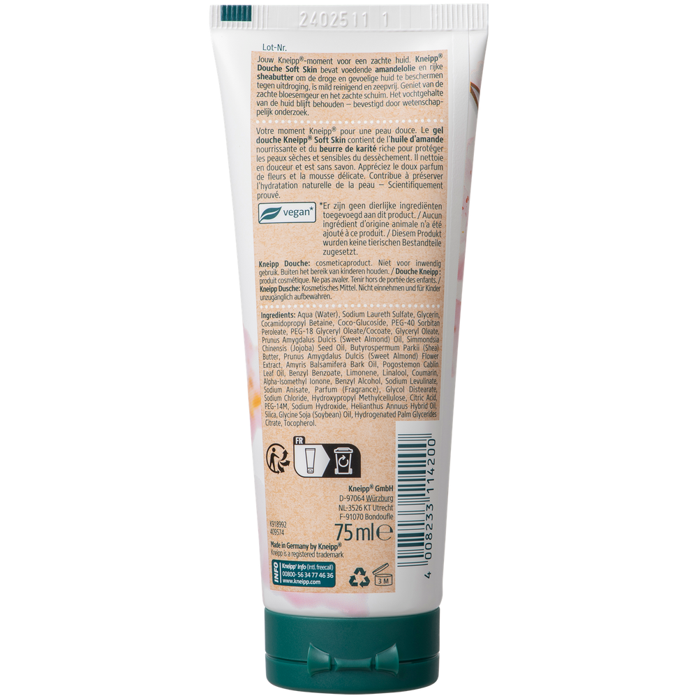 Kneipp Mini douchegel Soft Skin 75.00 Milliliter