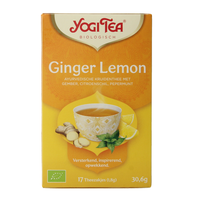 Yogi Tea Ginger lemon munt bio 17 Zakjes