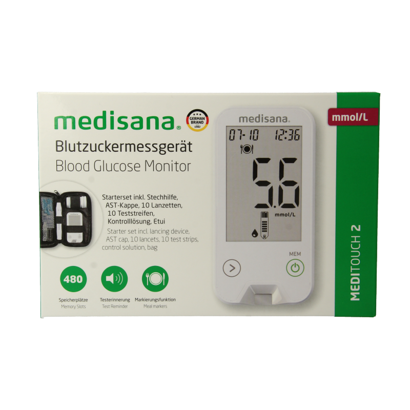 Medisana Meditouch 2 glucosemeter USB 1 Stuks