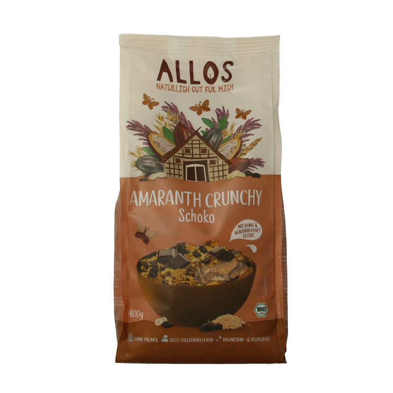 Allos Crunchy amarant chocolade bio 400 Gram