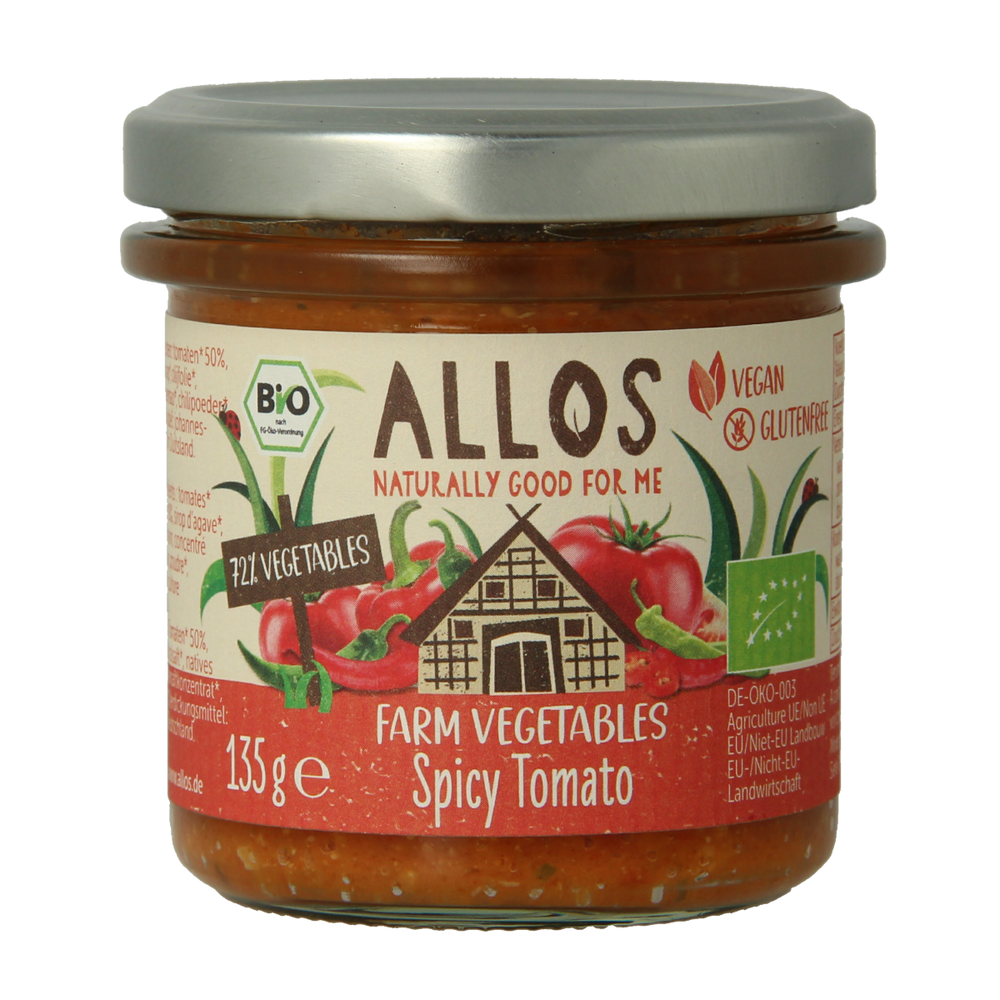 Allos Farm vegetables pittige tomaat bio 135.00 Gram