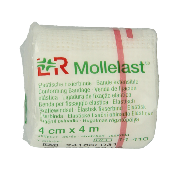 Mollelast Elastisch hydrofiel windsel 4m x 4cm 1.00 Stuks