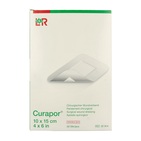 Curapor Wondpleister 10 x 15cm steriel 50.00 Stuks