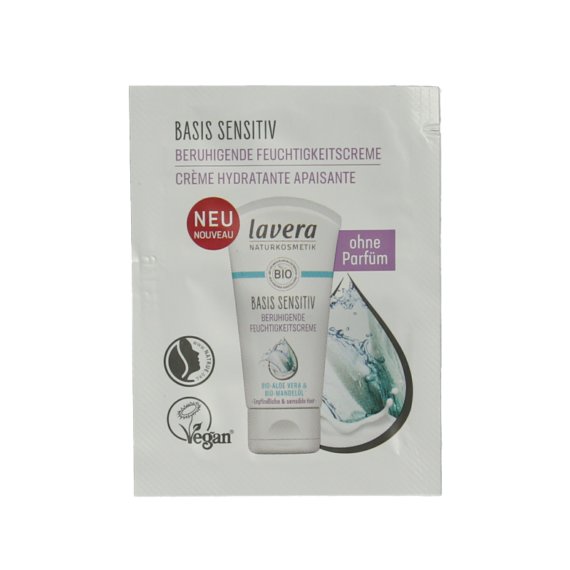 Lavera Sample basis sensitive moisturizing cream bio 100 Stuks
