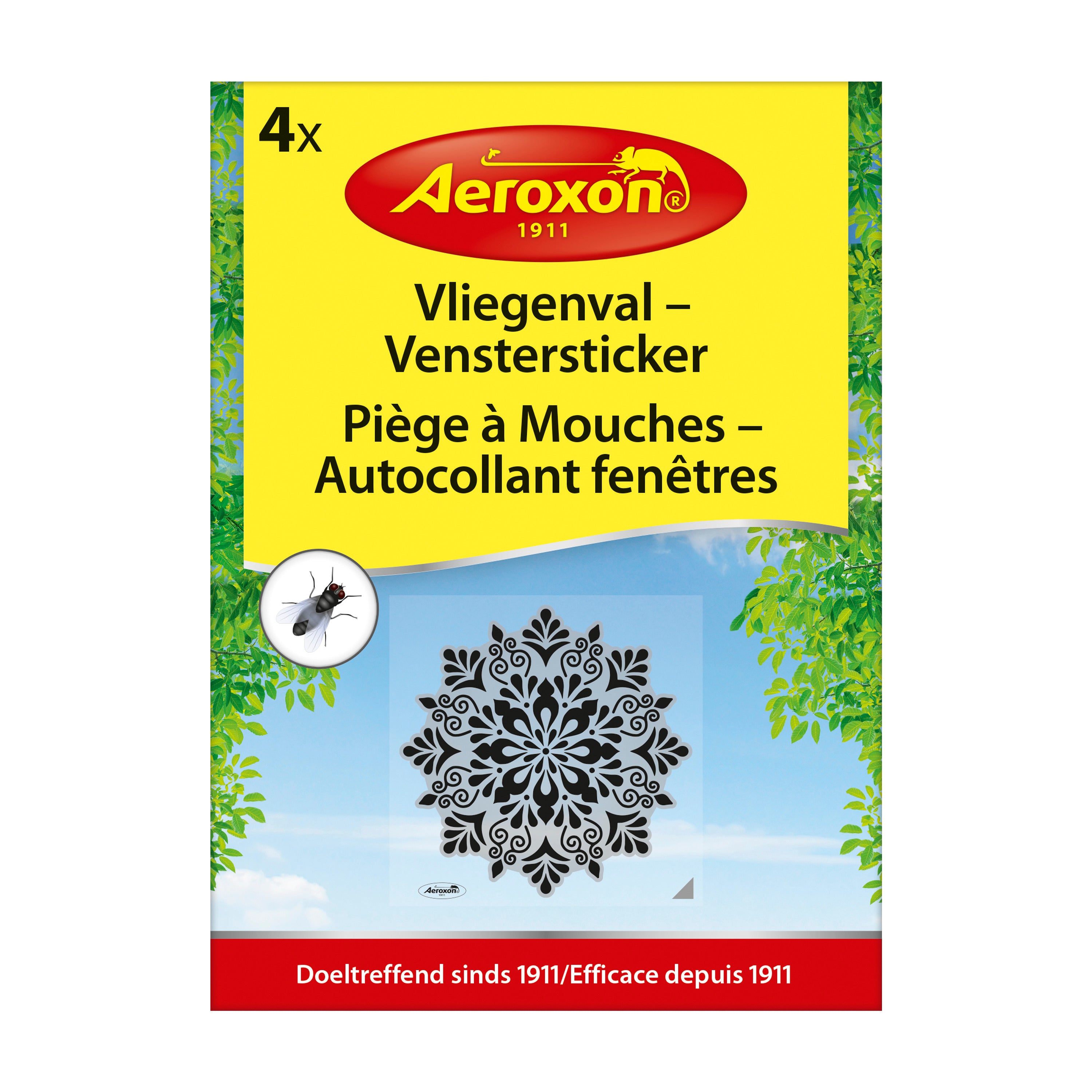 Aeroxon Vliegenval venstersticker 4.00 Stuks