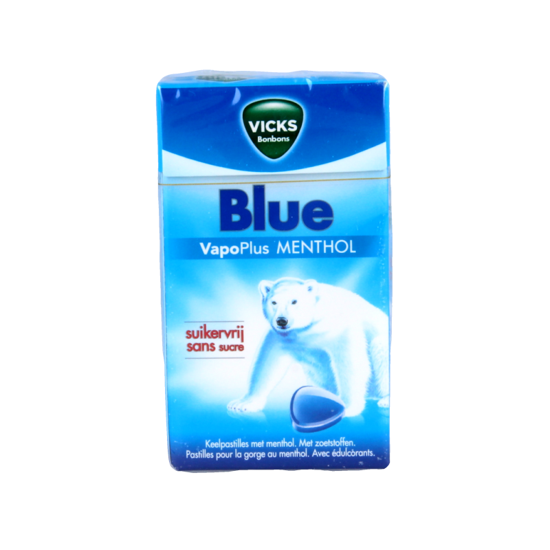 Vicks Blue menthol suikervrij box 40 Gram