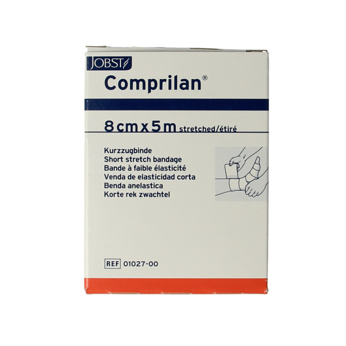 Comprilan Korte rek zwachtel 5m x 8cm 1.00 Stuks