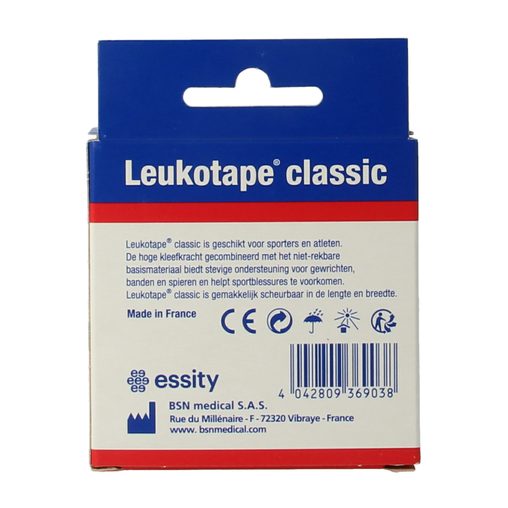 Leukotape Classic starre tape 2cm x 10m 1.00 Stuks