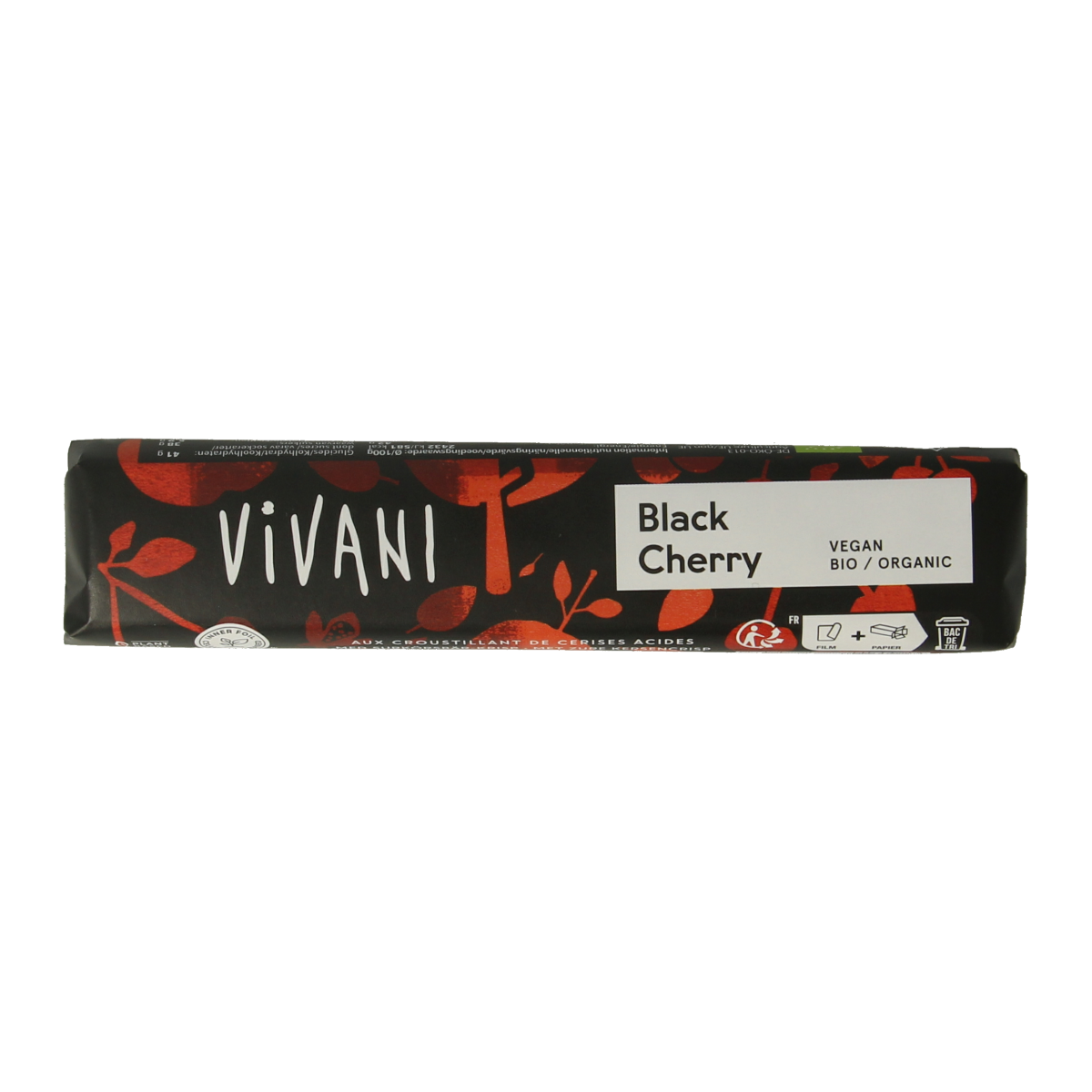Vivani Chocolate To Go black cherry vegan bio 35.00 Gram
