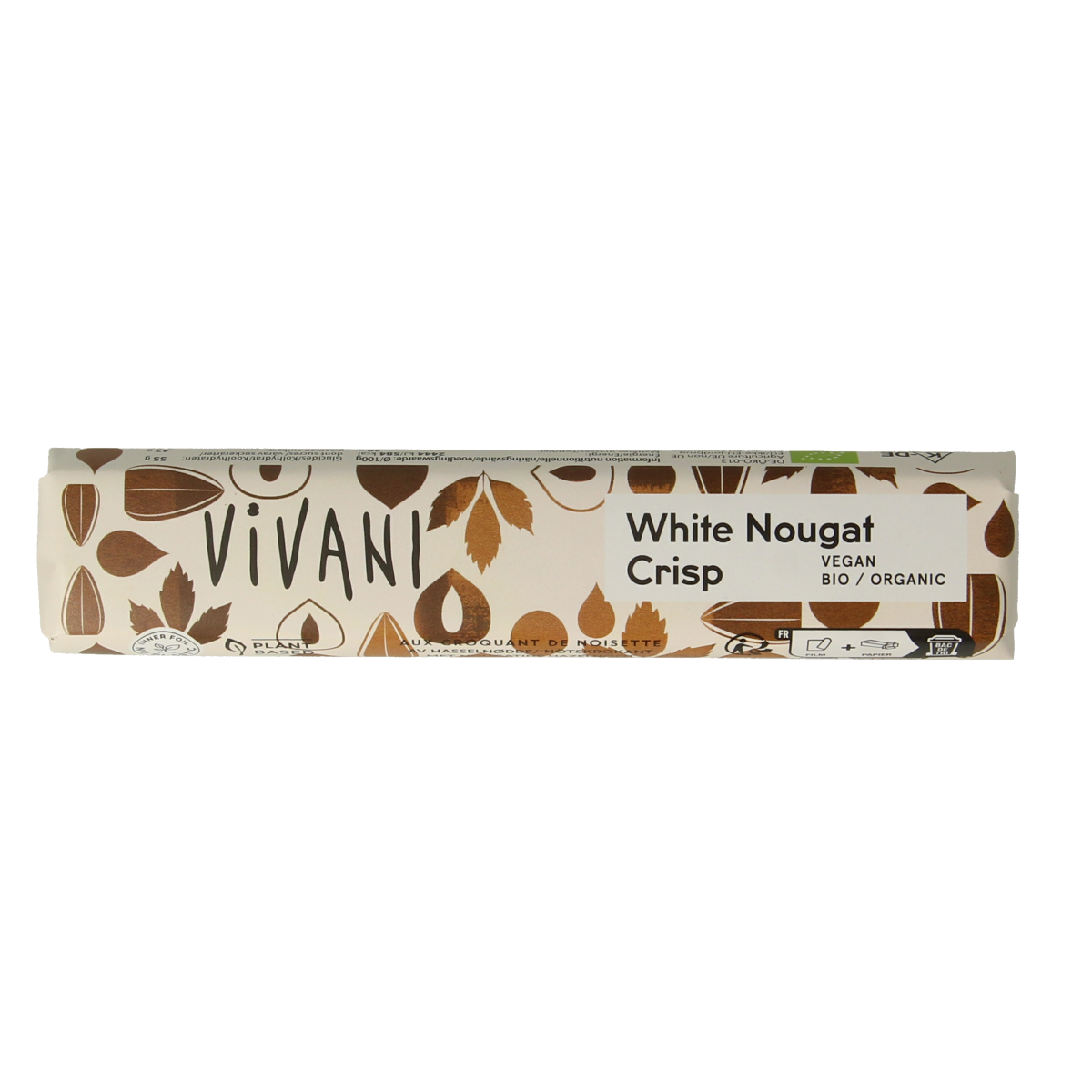 Vivani Chocolate To Go white nougat crisp bio 35.00 Gram