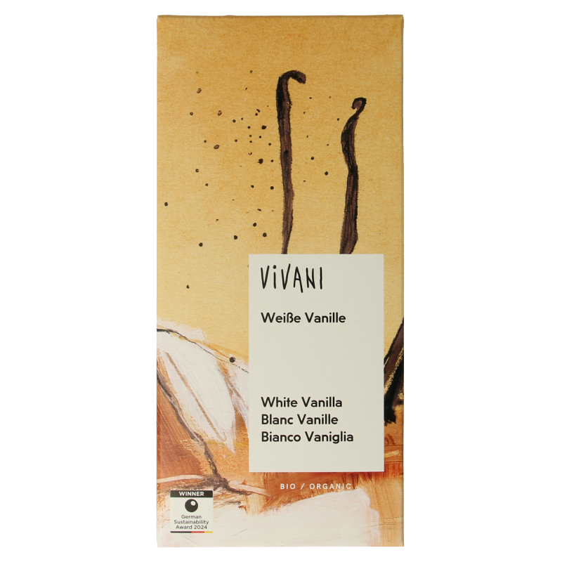 Vivani Chocolade wit vanille bio 80 Gram