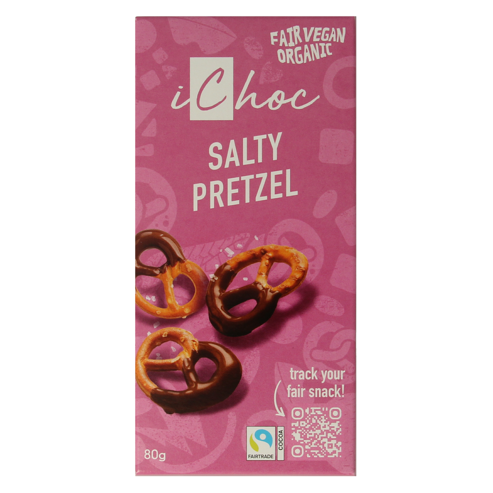 Ichoc Salty pretzel bio 80.00 Gram