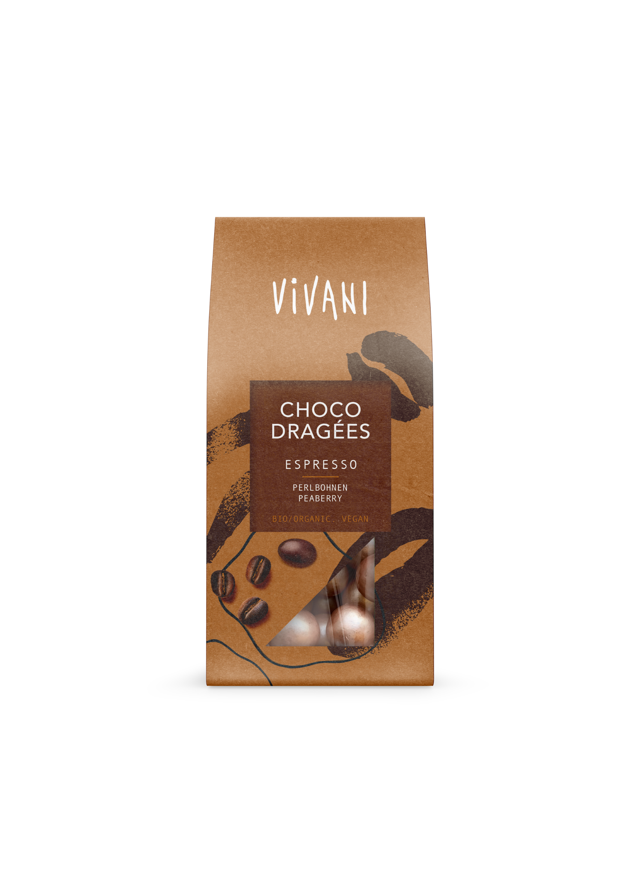 Vivani Choco dragees espressio bio 75.00 Gram