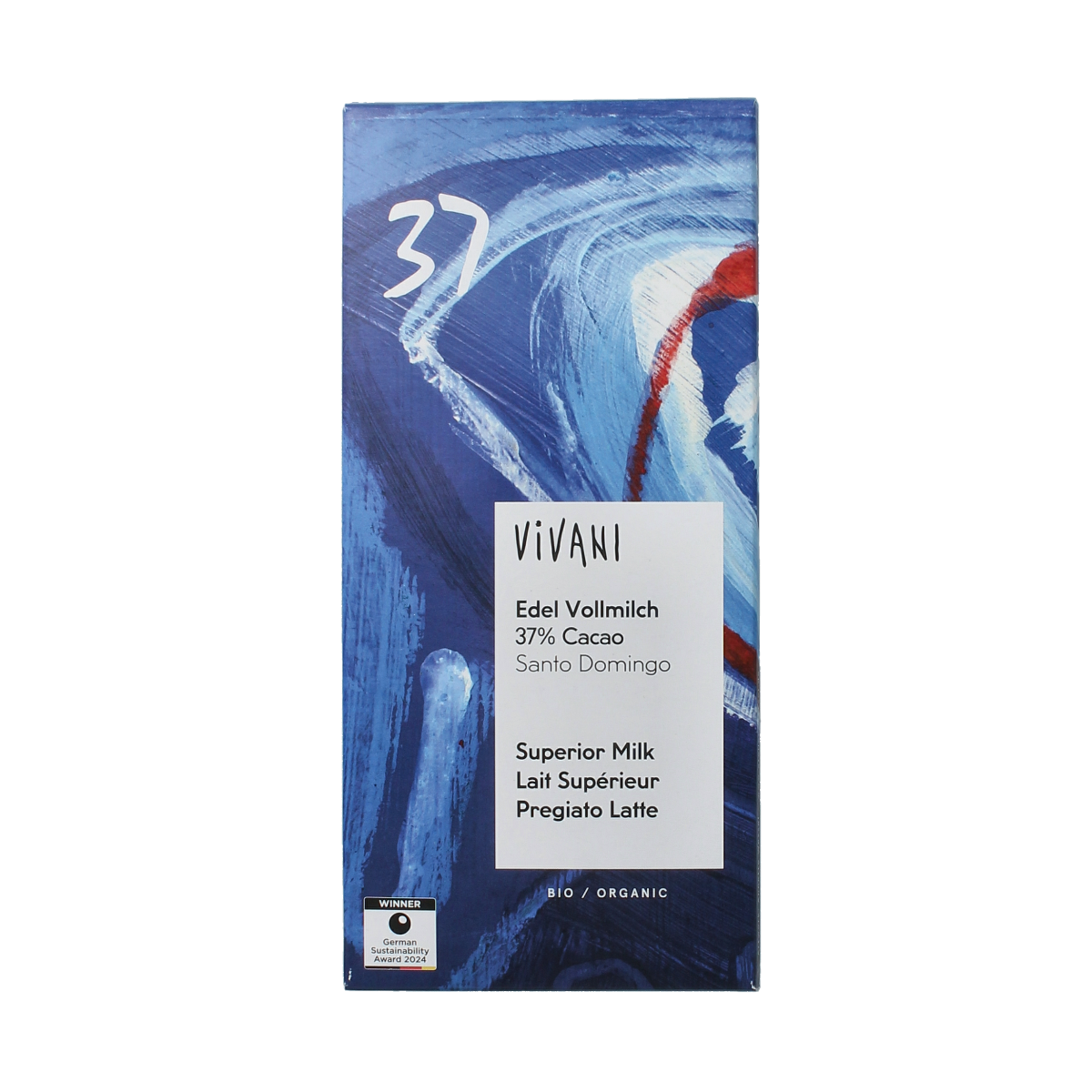 Vivani Chocolade melk 37% bio 80.00 Gram