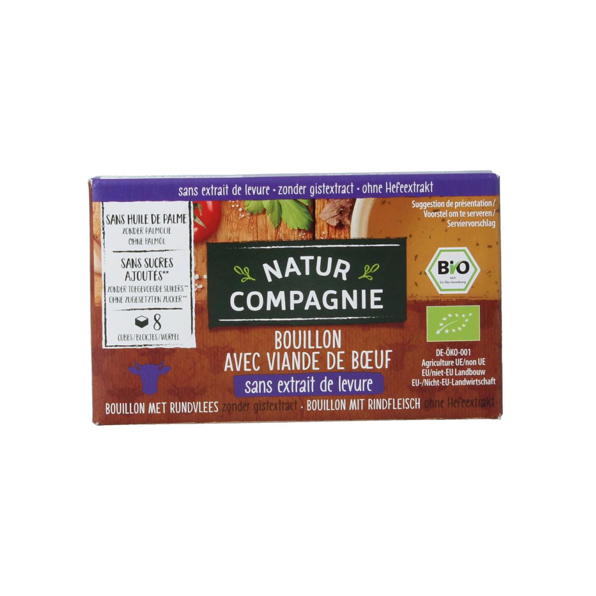 Natur Compagnie Runderbouillon gist- en suikervrij bio 8.00 Stuks