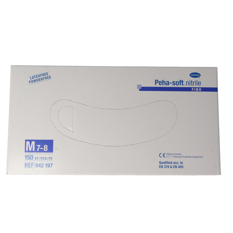Hartmann Peha soft nitril fino handschoen maat M 150 Stuks