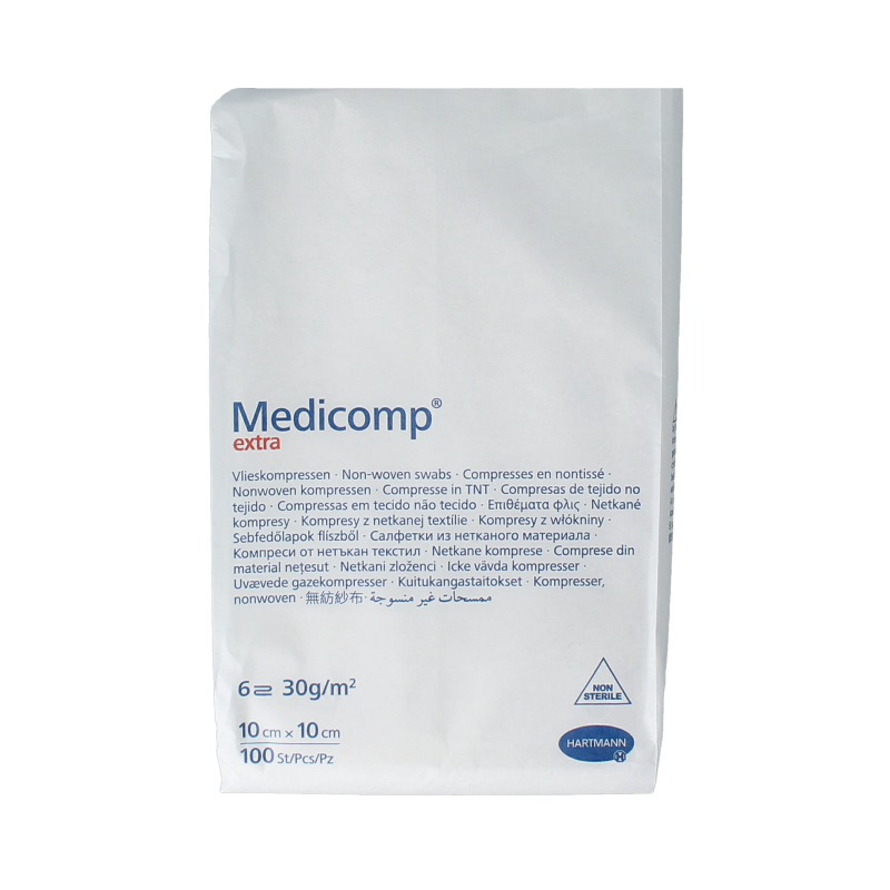 Medicomp Extra 10 10cm 6 laags niet steriel 100 Stuks
