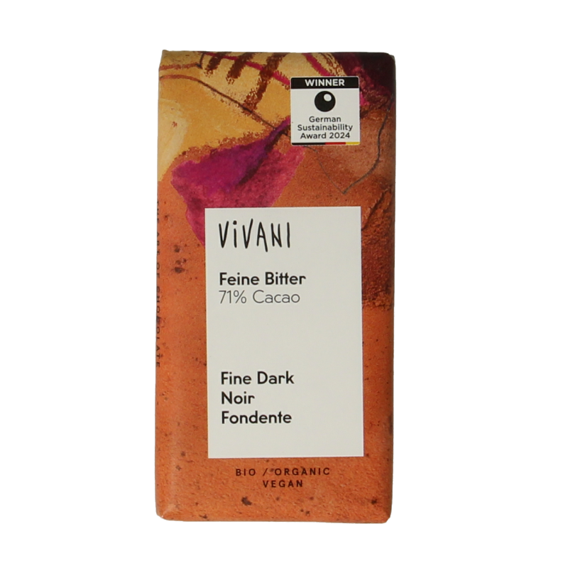 Vivani Chocolade minibars puur 71% bio 12.5 Gram