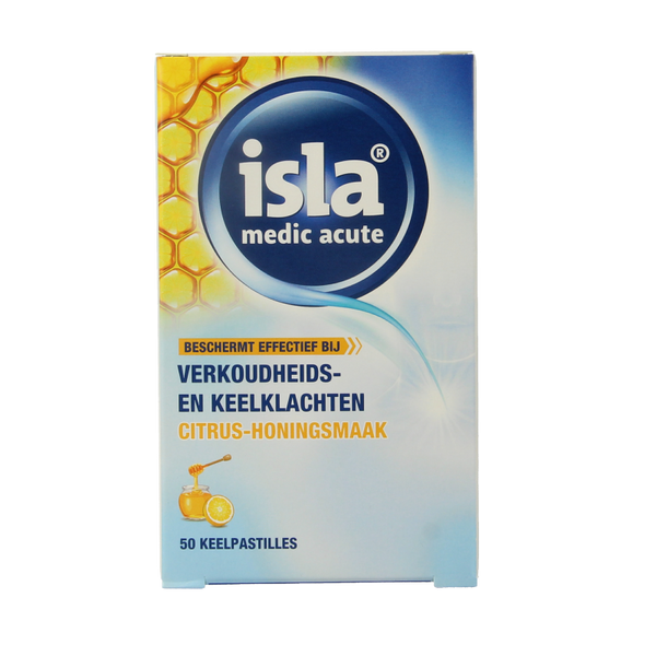 Isla Citrus honing keelpastille 50 Pastilles