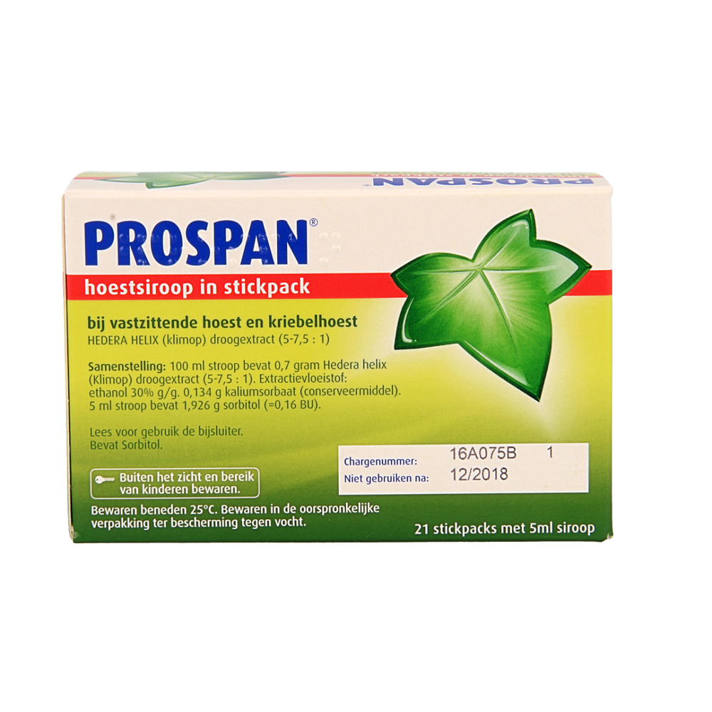 Prospan Hedera helix stickpack 5 ml 21.00 Stuks