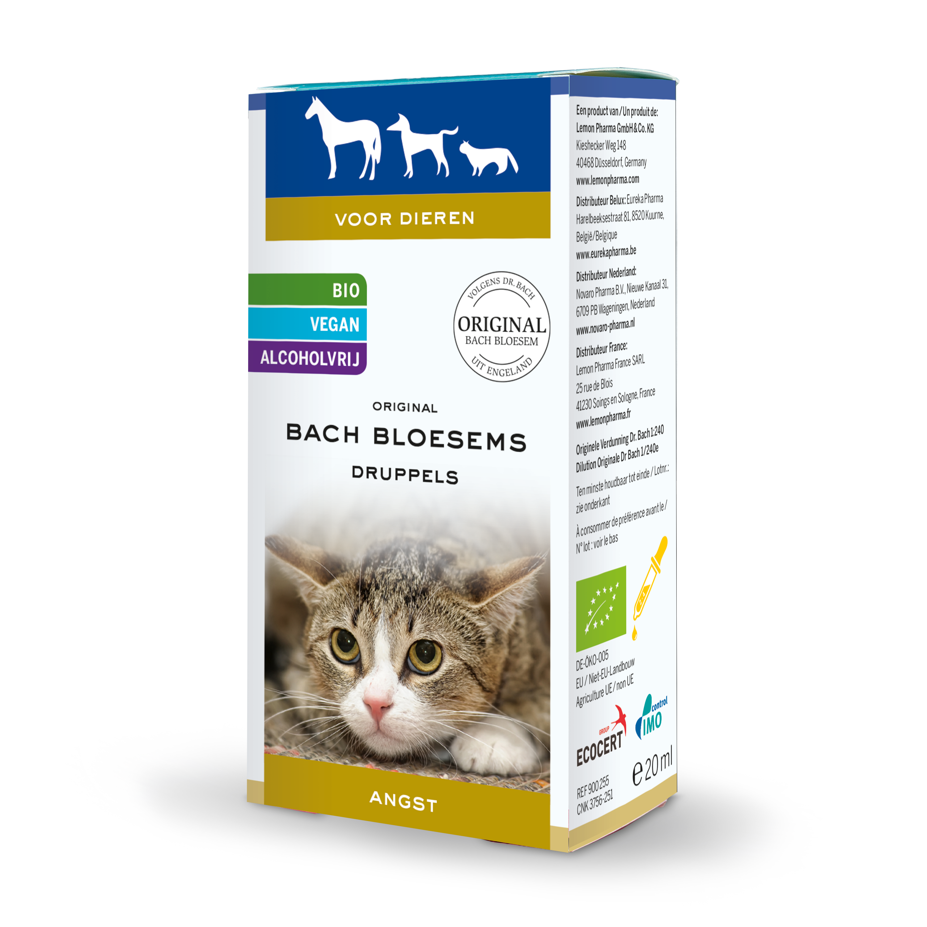 Bach Bloesem Bach bloesem dier angst bio 20.00 Milliliter