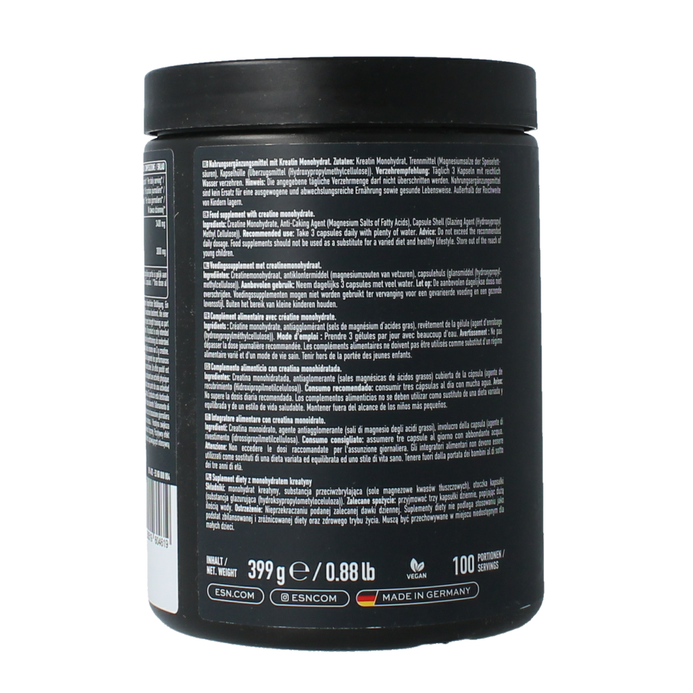 ESN Ultrapure creatine monohydrate 300.00 Vegetarische capsules