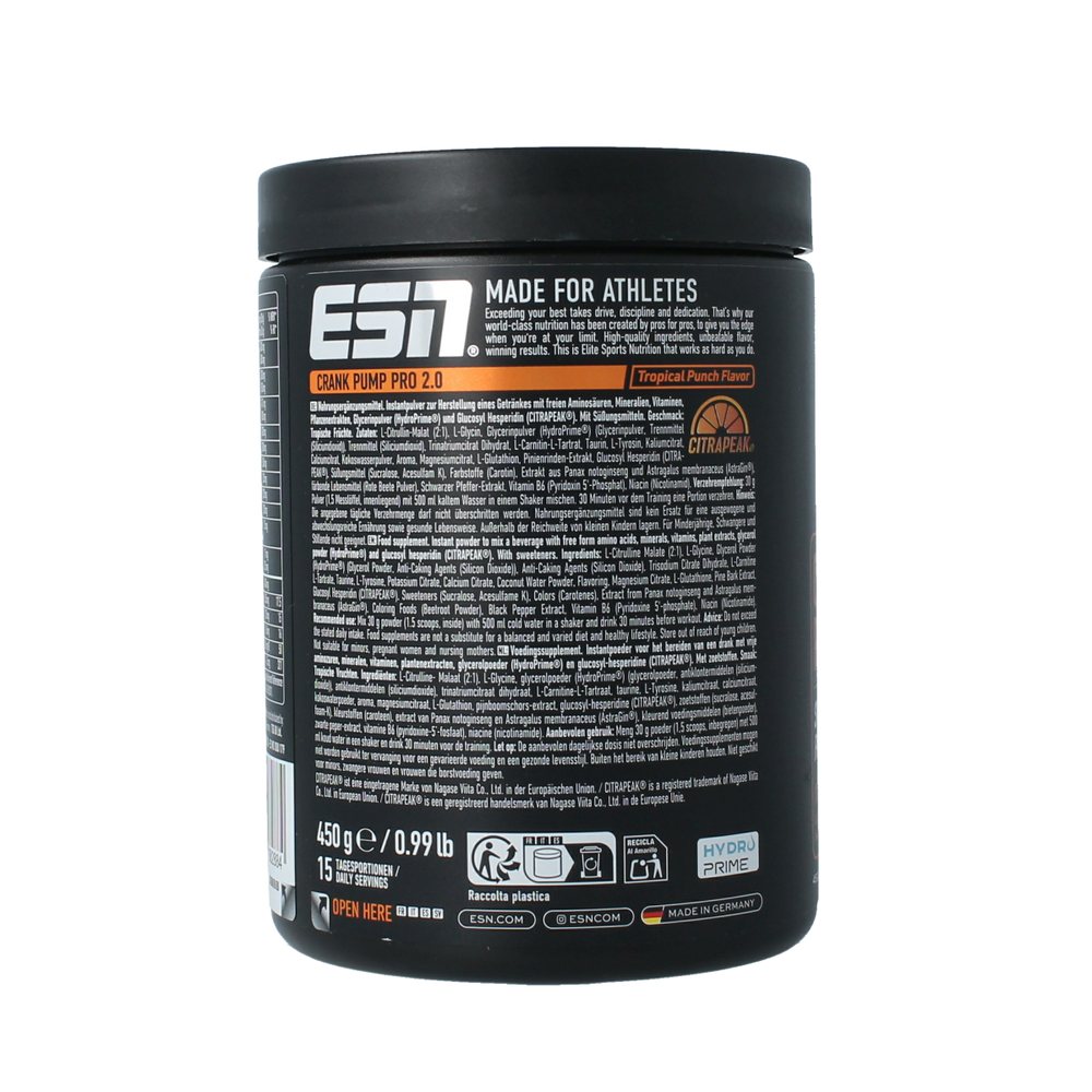 ESN Crank pump pro 2.0 tropical punch 450.00 Gram