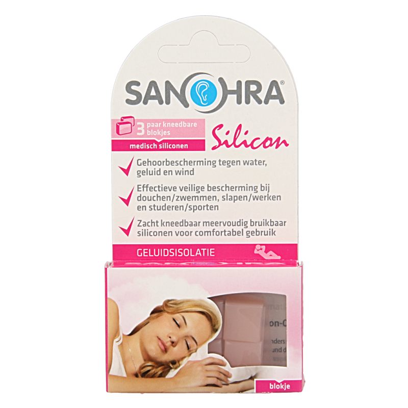 Sanohra Oordop silicon slaap universeel 3 Paar