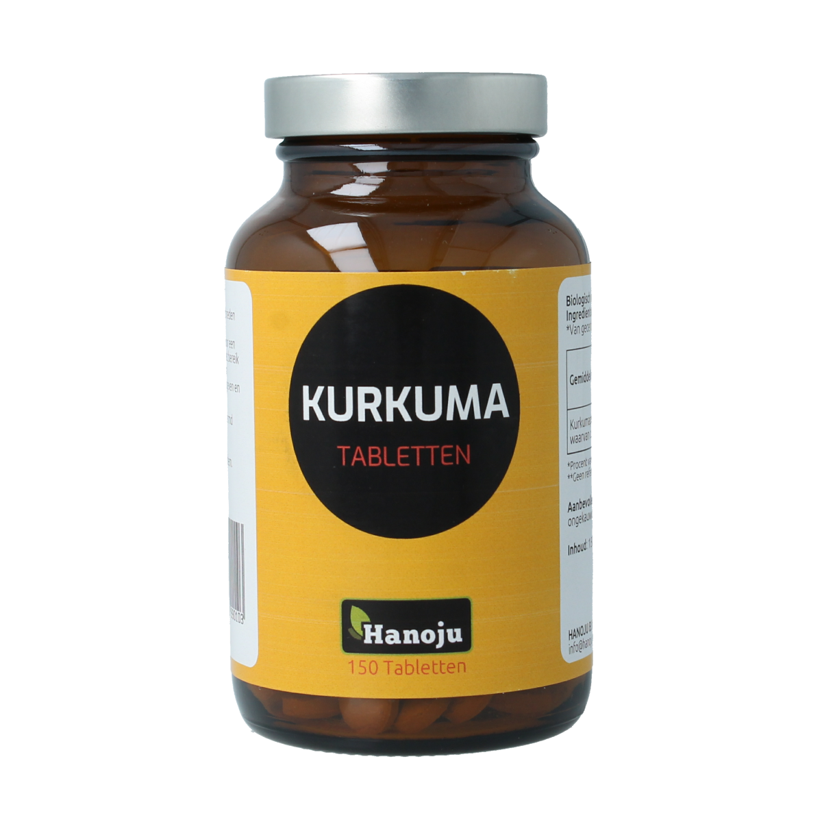 Hanoju Kurkumapoeder 500mg 150.00 Tabletten