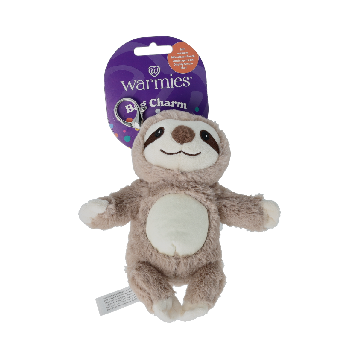 Warmies Bag charm Faultier braun 1.00 Stuks