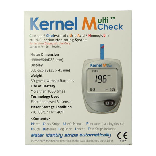 Testjezelf.nu Multicheck plus meter HB Glucose Cholesterol 1 Stuks